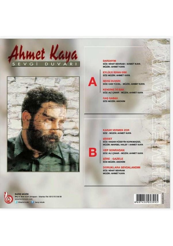 Ahmet Kaya Sevgi Duvarı Plak Fiyatları ve Özellikleri