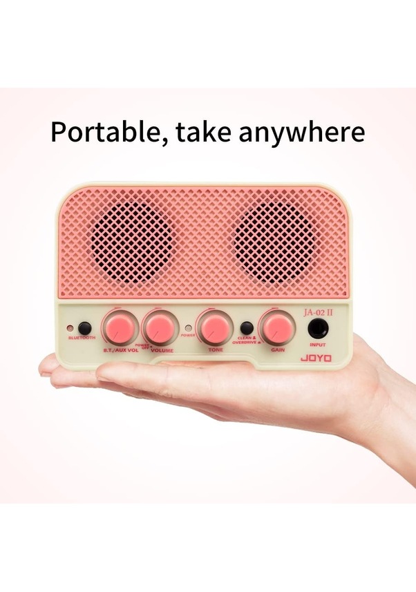 Resim Joyo Ja-02ııpk Pembe 5 Wat Travel Mini Bluetothlu Cep Seyahat Kasa Gitar Amfisi 