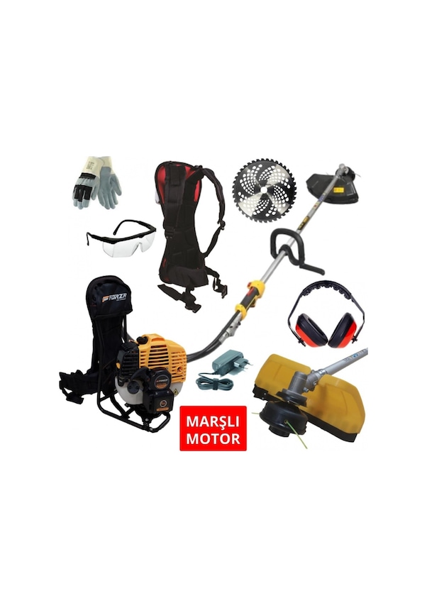 Resim Forza Bc520Tf-2 Marşlı Benzinli Motorlu Sırt Tırpanı 