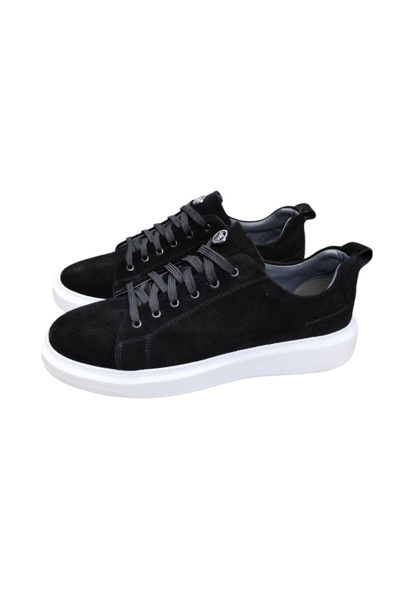 Resim Tripy Büyük Numara Günlük Spor Ayakkabı Siyah Süet Siyah 