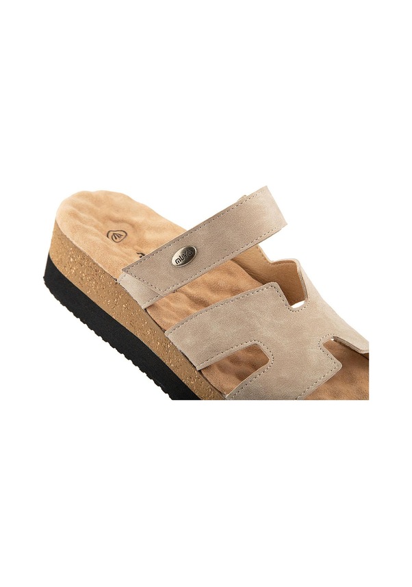 Resim Muya Paia Anatomik Taban Topuk Dikeni Kadın Terlik Krem 