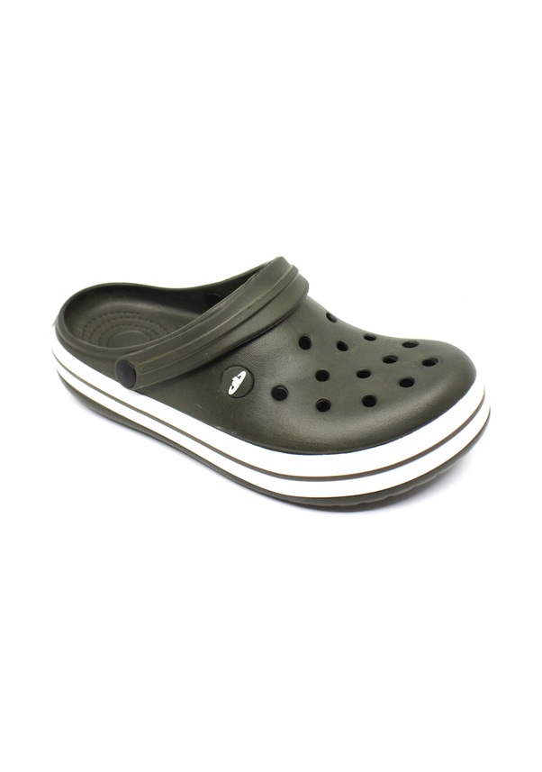 Resim Akınal Bella 195 Haki-beyaz-haki Unisex Sabo Terlik Haki 