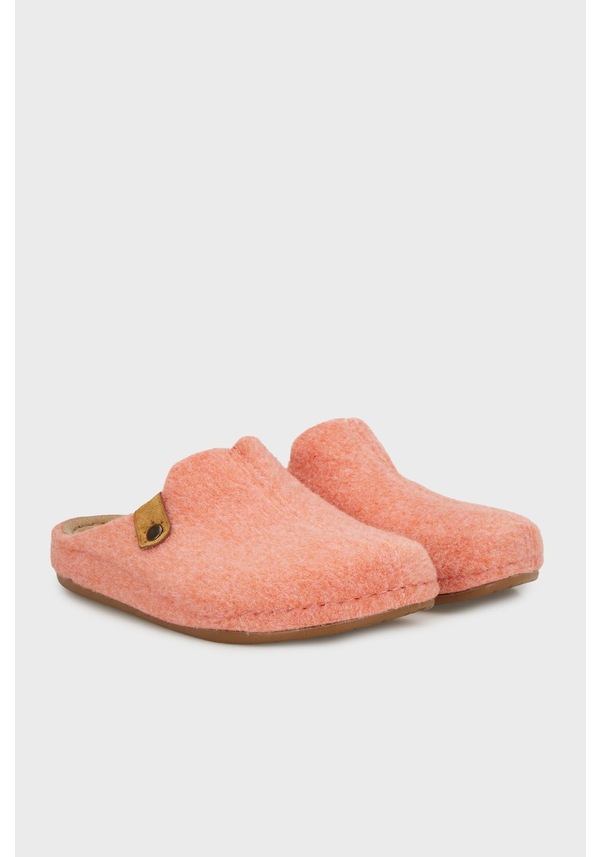 Resim Lela Keçe Kışlık Ev Bayan Terlik 6711002 Koyu Pudra 