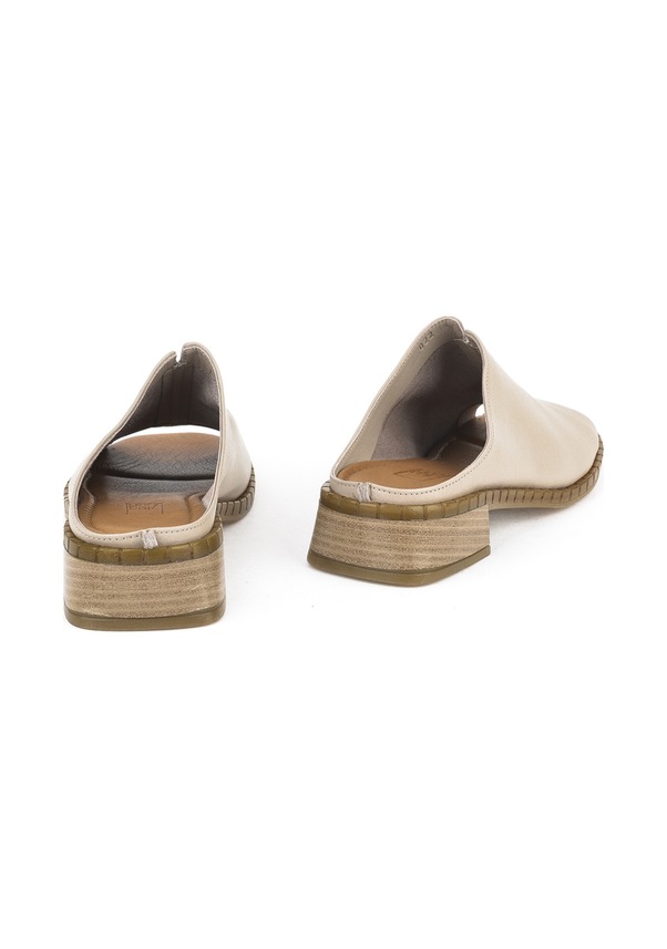 Resim Ziya, Kadın Hakiki Deri Topuklu Terlik 1511047z022 Vizon 1511047z022 310 Vizon 