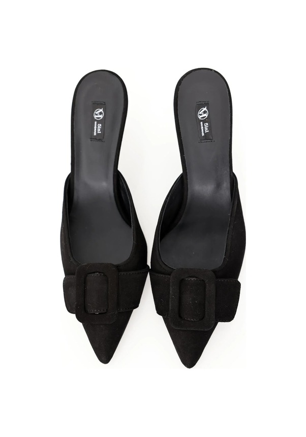 Resim Siyah Tokalı Topuklu Terlik 25160 Siyah 