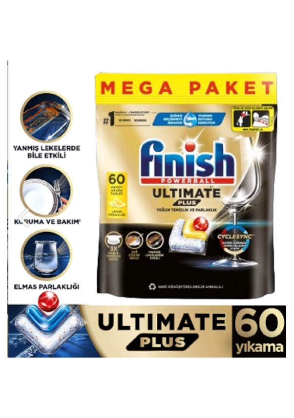 Finish Ultimate Plus Lemon Bulaşık Makinesi Deterjanı