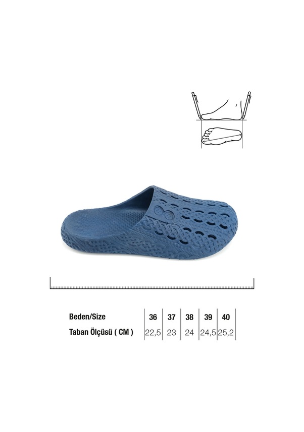 Resim Gezer Yazlık Kadın Islak Zemine Uygun Airblow Esnek Rahat Taban Ev Bahçe Banyo Terlik Gt6yzm.15051.00.013.8o Lacivert 