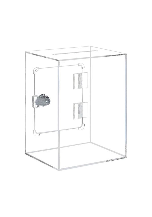 Resim Açık Akrilik Para Kazanma Kutusu Kilitli Kapaklı Kare Tasarım 15x12x20cm Erkek/kız Çocuk Ve Yetişkinlere Hediye Uygun Nakit Ve Madeni Para Saklama Kutusu 1 Adet 1 Adet 