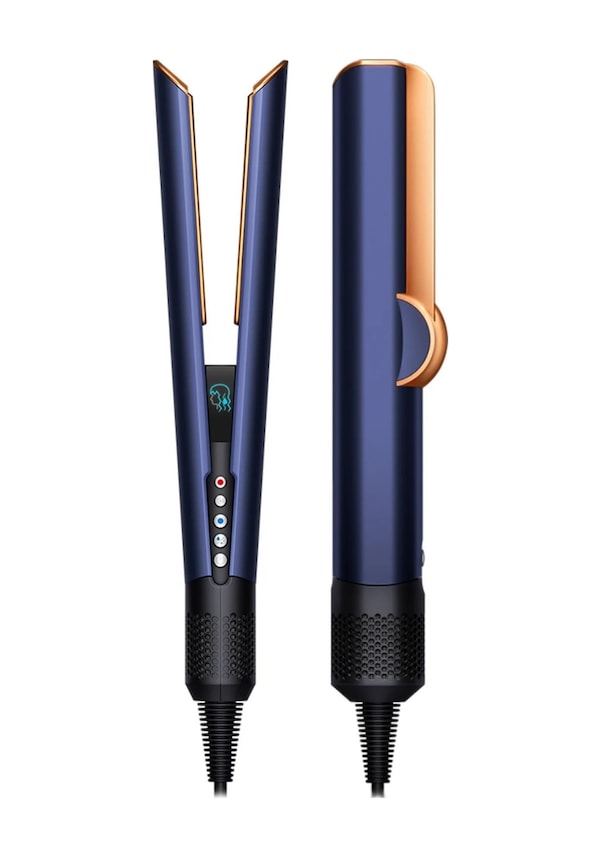 Resim Dyson Airstrait Prusya Mavisi ve Parlak Bakır Islak ve Kuru Saç Düzleştirici 
