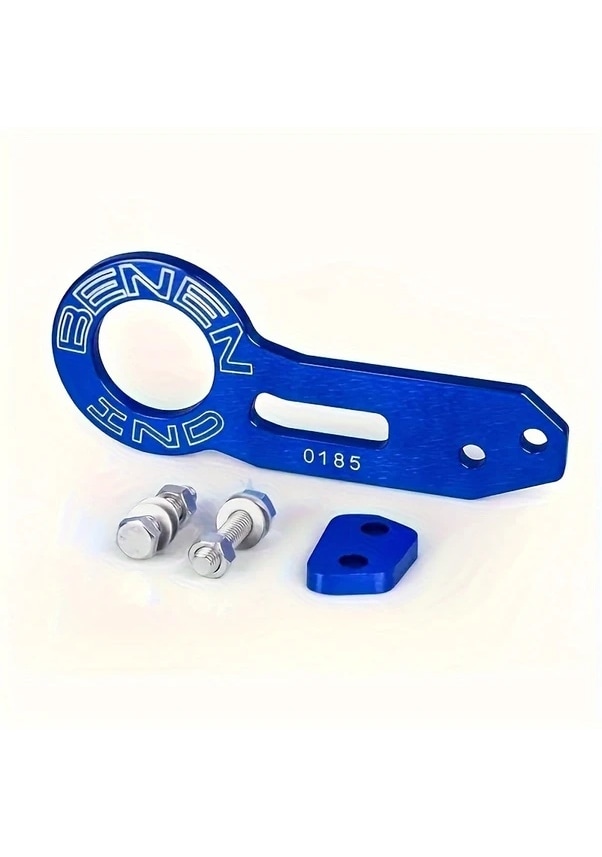 Resim Xuweiwei Jdm Racing Blue Alüminyum Alaşım Çekme Kancası Modifiye Ben Araç Römork Kanca 