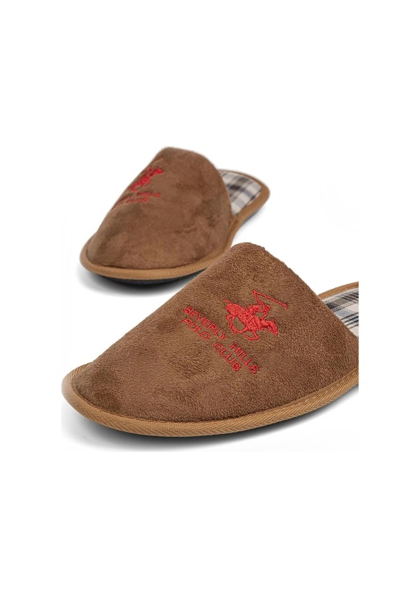 Resim B.h. Polo Club Kışlık Erkek Ev Terliği Vizon 