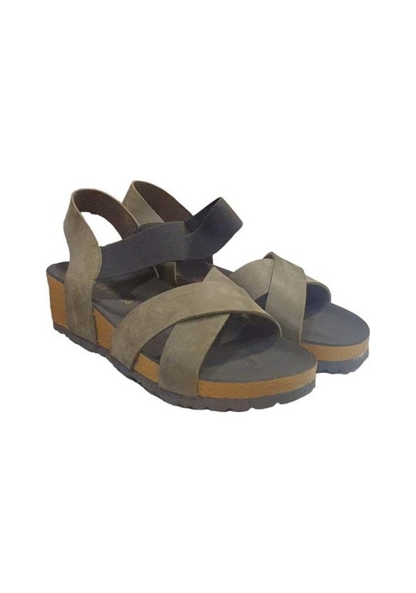 Resim Pierre Cardin Üstü Ayarlı Lastikli Dolgu Topuk Bayan Sandalet 001 