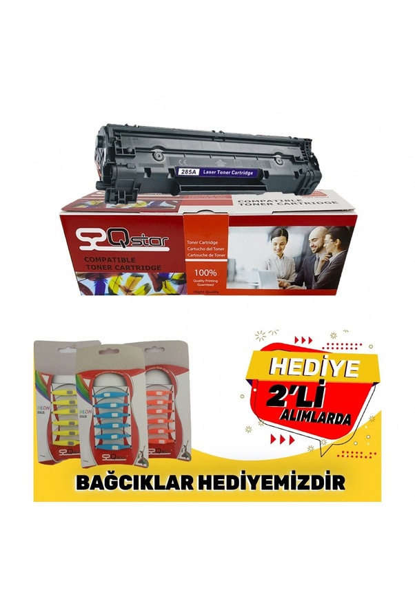 Qstar Hp Ce285a 285a Cb435a Crg725 Uyumlu Toner P1002 P1003 P1004 P1005 ...