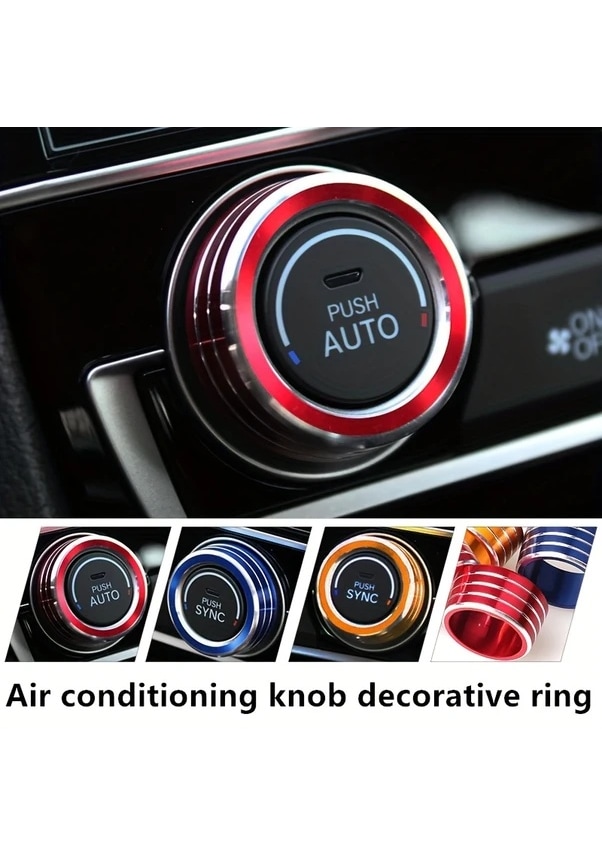 Resim Cloud011 Honda Civic 10. Nesil 16-19 Model Alüminyum Hava Knobu Dekoratif Kapama Halkası Silver 