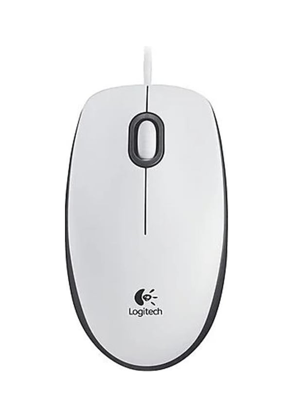 Resim Logıtech M100 Usb Kablolu Mouse Beyaz 910-006764 Optik 