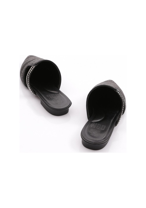 Resim Dgn Pm386-k566 Kadin Taş Süslemeli Terlik PM386-K566-1211-R1594 Siyah 