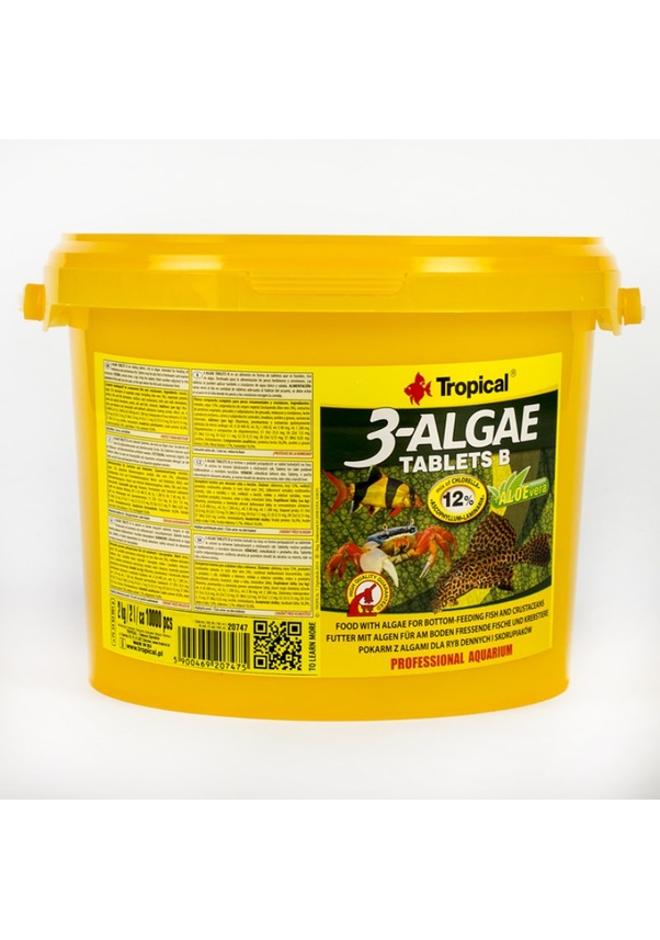 Tropical 3 Algae Tablets B Tablet Balık Yemi 1 KG Fiyatları ve Özellikleri