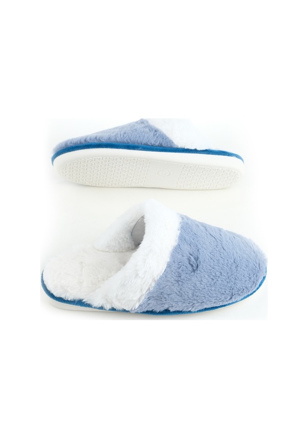 Resim Gezer Kışlık Ev İçi Kadın Terlik Mavi 