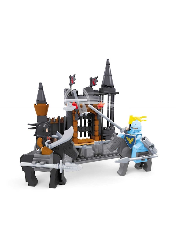 Blx 220 Parça Kale Kapısı Atlı Şövalyeler Düello Lego Yapım Seti