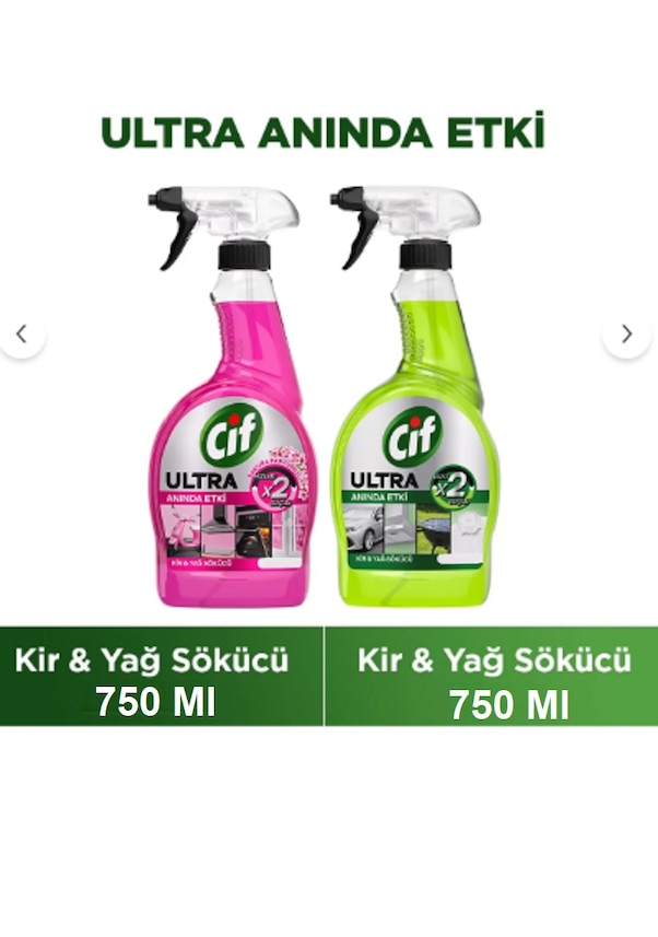 Cif Ultra Sprey Sakura 750 Ml+ Anında Etki Kir Ve Yağ Çözücü 750 ...