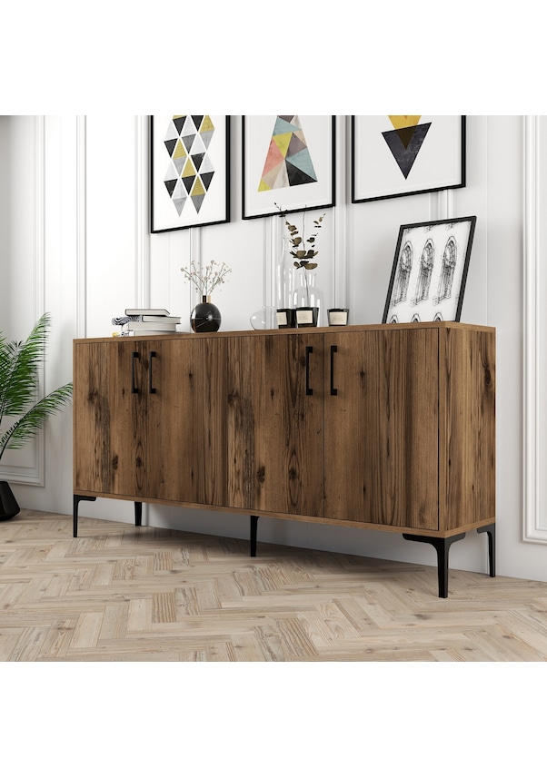 Resim Kiev 160cm Konsol - Ceviz / Ceviz 