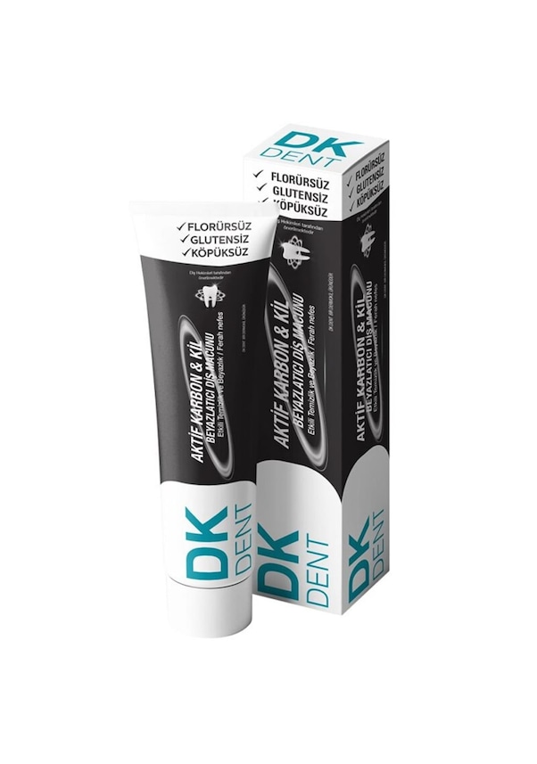 Dermokil DK Dent Aktif Karbon & Kil Beyazlatıcı Diş Macunu 75 ML