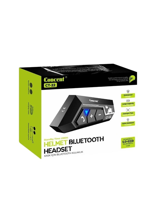 Resim Miaxtreme Rgb Su Geçirmez Ipx8 Bluetooth V5.4 Motosiklet Kask Kulaklık Interkom S-c22 