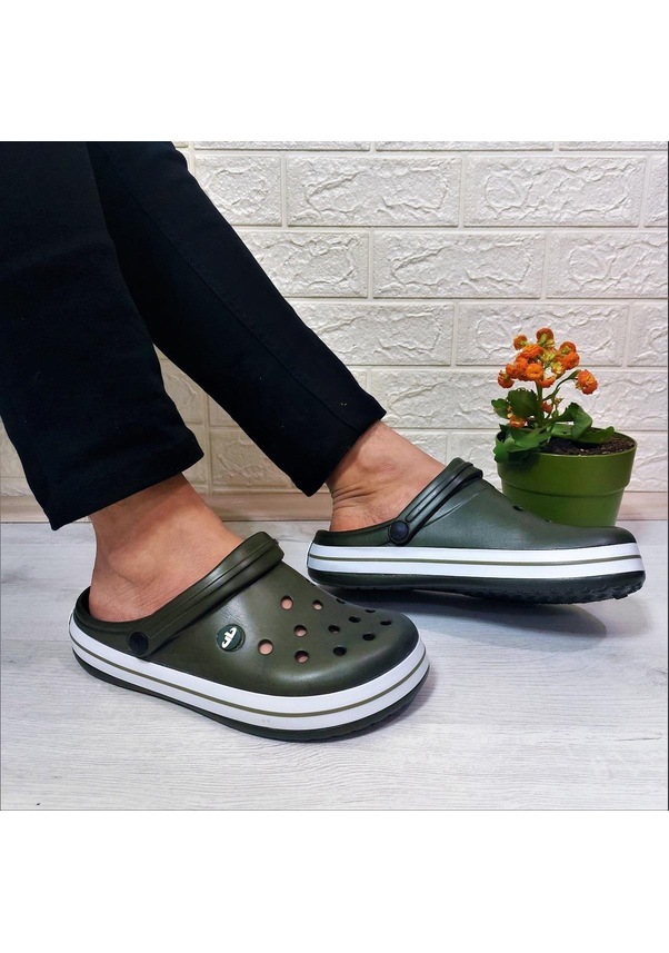 Resim Akınalbella 195 Haki Hastane Aşçı Hafif Rahat Sabo Terlik 001 