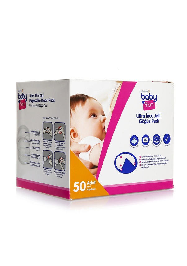 Baby Mom Göğüs Pedi Ultra İnce Jelli Göğüs Pedi 50 Adet Baby Mom Göğüs Pedi Ultra İnce Jelli Göğüs Pedi 50 Adet