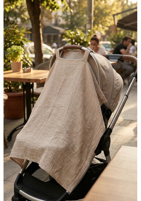 Resim Bebek Emzirme Önlüğü Bej 