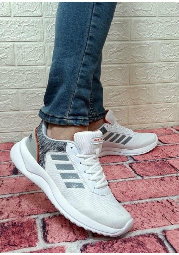 Resim Bestof 100 Beyaz Hafif Rahat Fuspetli Yürüyüş Koşu Spor Ayakkabı 