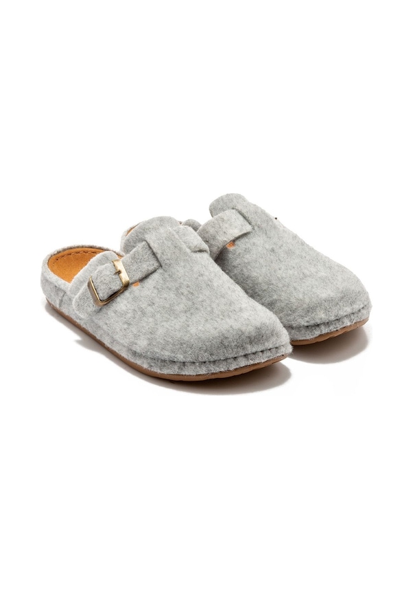 Resim Twigy Tuana Kadın Garson Boy Ev Terliği Gri 36/40 AA0193 Gri 