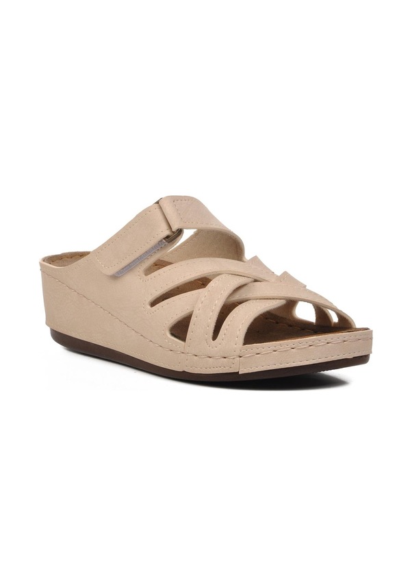 Resim Aryan 09-977 Kadın Ortapedik Kadın Terlik Bej 