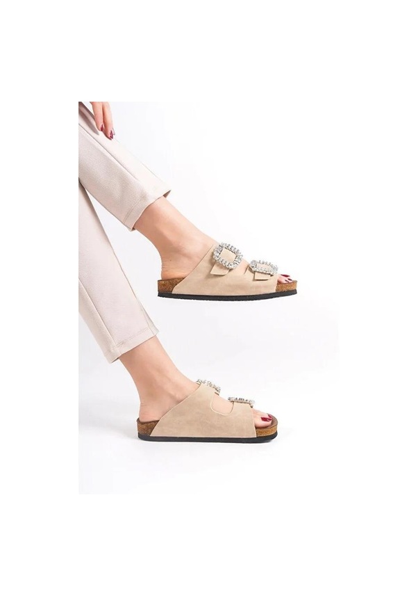 Resim Kadın Çift Taşlı Terlik 001 