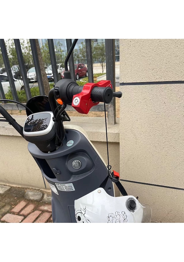 Resim Lemestar Alüminyum Motor Bisiklet Grip Kilitleri - Sıfır Kablolu Anti Çalım Emniyet Kilitleri, Evrensel Uyumlu Siyah 