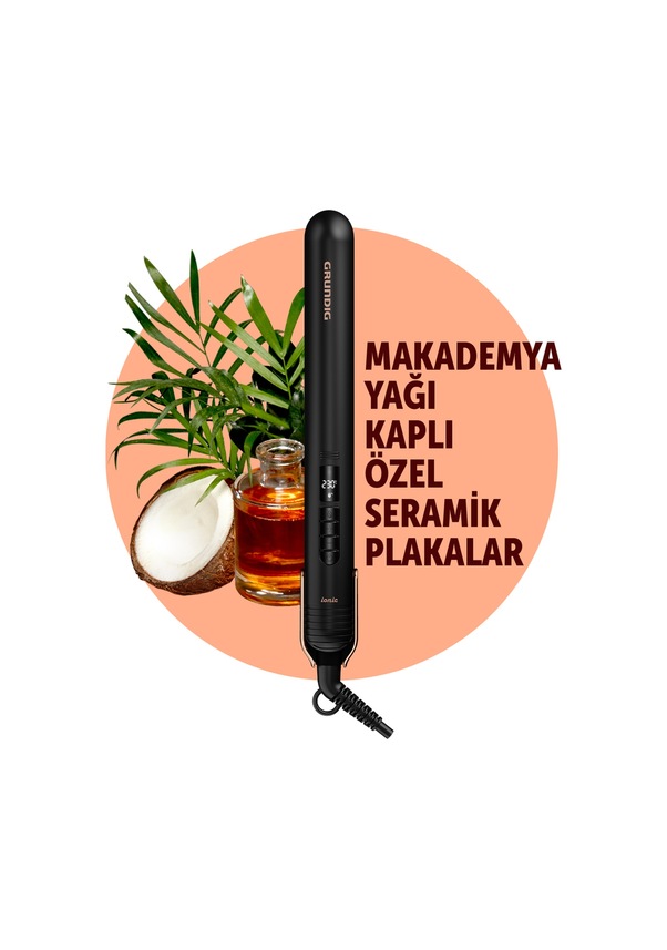 Resim Grundig HS 7030 NaturaShine Saç Düzleştirici 