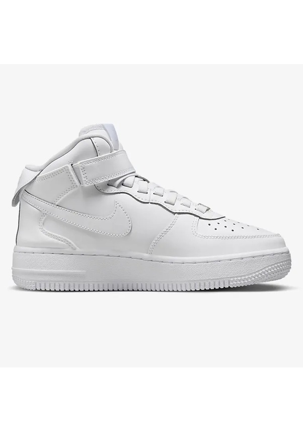 Resim Nike Air Force 1 Mid Af1 Easyon Leather Unisex Sneaker White Hakiki Deri Unisex Günlük Spor Ayakkabı Beyaz Beyaz 