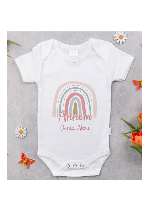 Bitmeyenkartus Bk Kids Isimli Annem Tasarımlı Bebek Body Zıbın - Model 1 Bitmeyenkartus Bk Kids Isimli Annem Tasarımlı Bebek Body Zıbın - Model 1