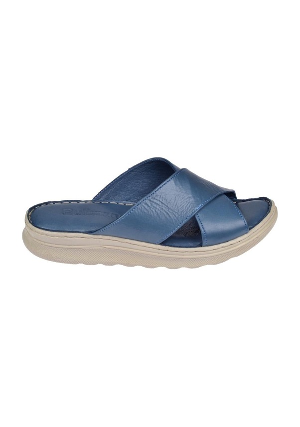 Resim Pullman Hakiki Deri Comfort Kadın Terlik Plm-45 Kot Mavi-Kot Mavi 