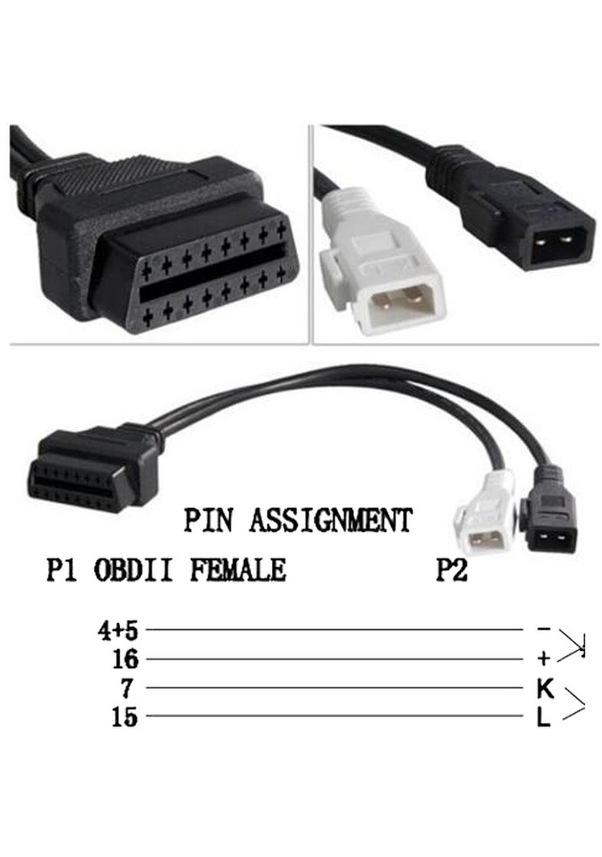 Vag 2pin-obdıı 2 + 2 2x2 Pin 16 Pin Teşhis Adaptörü Için Vag Araba ...