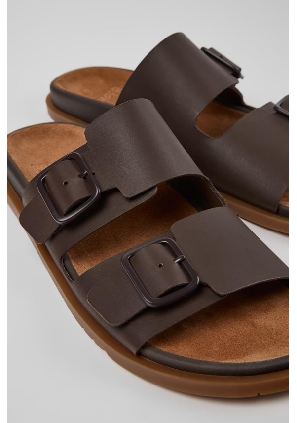 Resim Camper Lluc Sandal Erkek Kahverengi Deri Sandalet-14027 