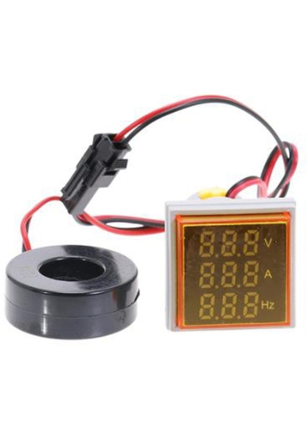 Mini Dijital Voltmetre Ampermetre 22mm Kare Ac 50-500v 0-100a 0-99hz ...