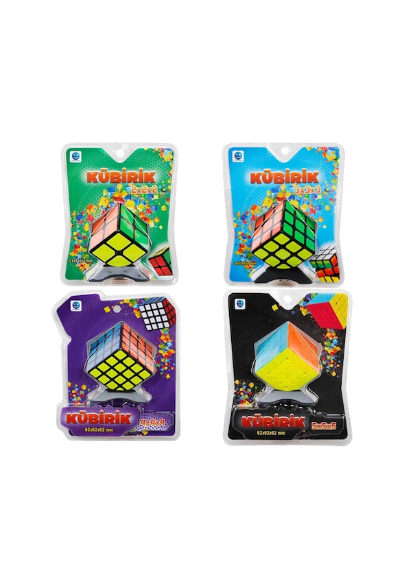 Sunman Kübirik Zeka Küpü 4’Lü Set 2X2 3X3 4X4 5X5 Rubik Küp Sabır