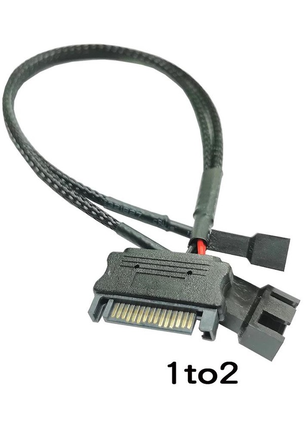 SATA Power To 2 Port Y 2 Pin Fan Çevirici PWM Çoklayıcı Splitter ...