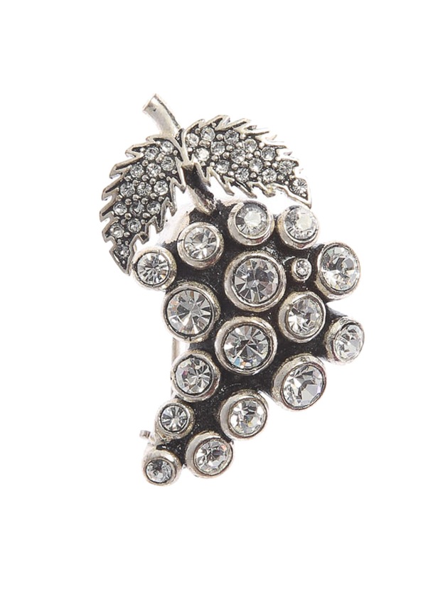 Swarovski Taşlı Elmas Montürlü Üzüm Broş Sevgiliye Hediye