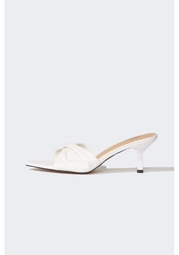 Resim DeFacto Kadın Yüksek Taban Suni Deri Topuklu Terlik E2508AX25SMWT34 Beyaz 