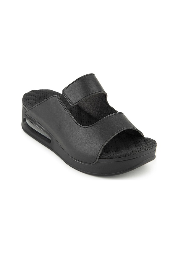 Resim Muya Beso Anatomik Air Max Tabanlı Topuk Dikeni Kadın Terlik Siyah 