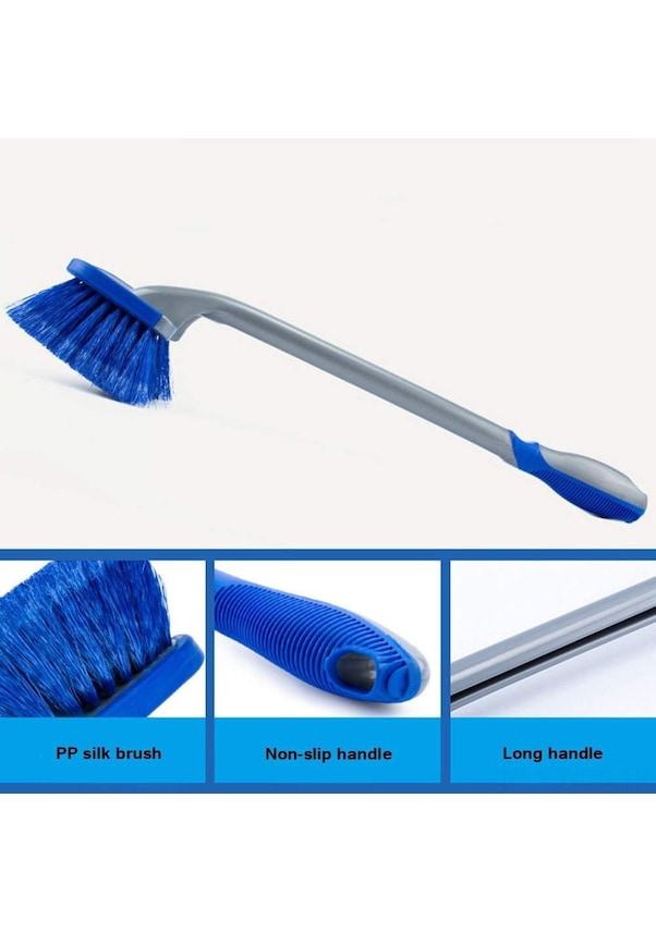 Resim Neevoyu Oto Lastik Temizlik Fırçası Seti 3'lü - Uzun Ve Kısa Saplı + Jant Temizleyici - Lastik Yaşlanmasını Yavaşlatır, Fren Sorunlarını Önler 