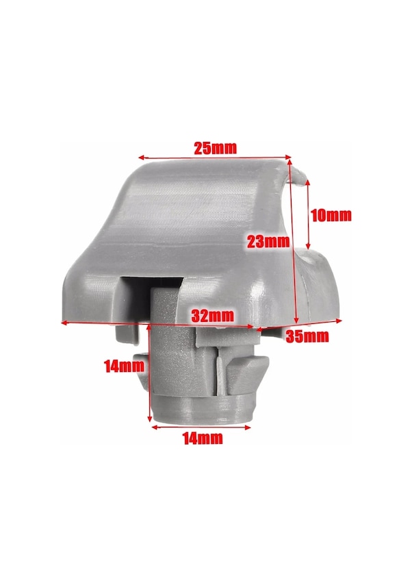Resim Honda Accord Civic Crv 1998-2011 88217s01a01za İçin Güneşlik Tutucu Klip Gri Grey ' Sadece Ekran Koruyucu 