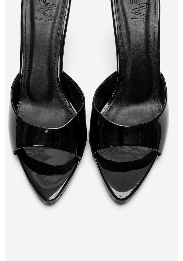 Resim Luvishoes Tıera Siyah Rugan Kadın İnce Topuklu Terlik 